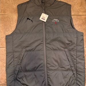 Puma Men's Dark Gray Padded Vest